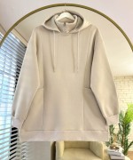 Torba Cepli Üç İplik Sweatshirt Bej