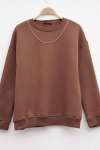 Basic Sweatshirt Kahverengi