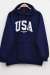 Oversize USA Sweatshirt Lacivert