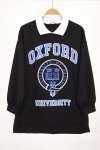 Oxford Yakalı Sweatshirt  Siyah